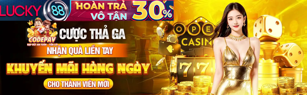 Biểu ngữ quảng cáo Hubet - Lucky88
